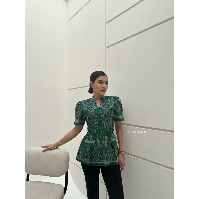Harumi Blouse Tenun - Foto 1