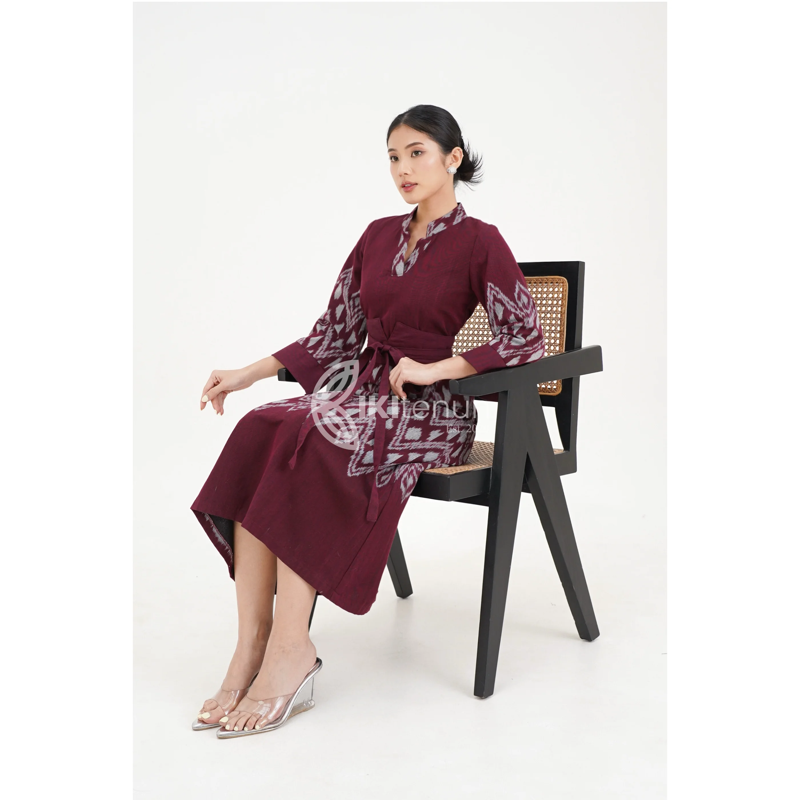 Lara Dress Burgundy - Foto 1
