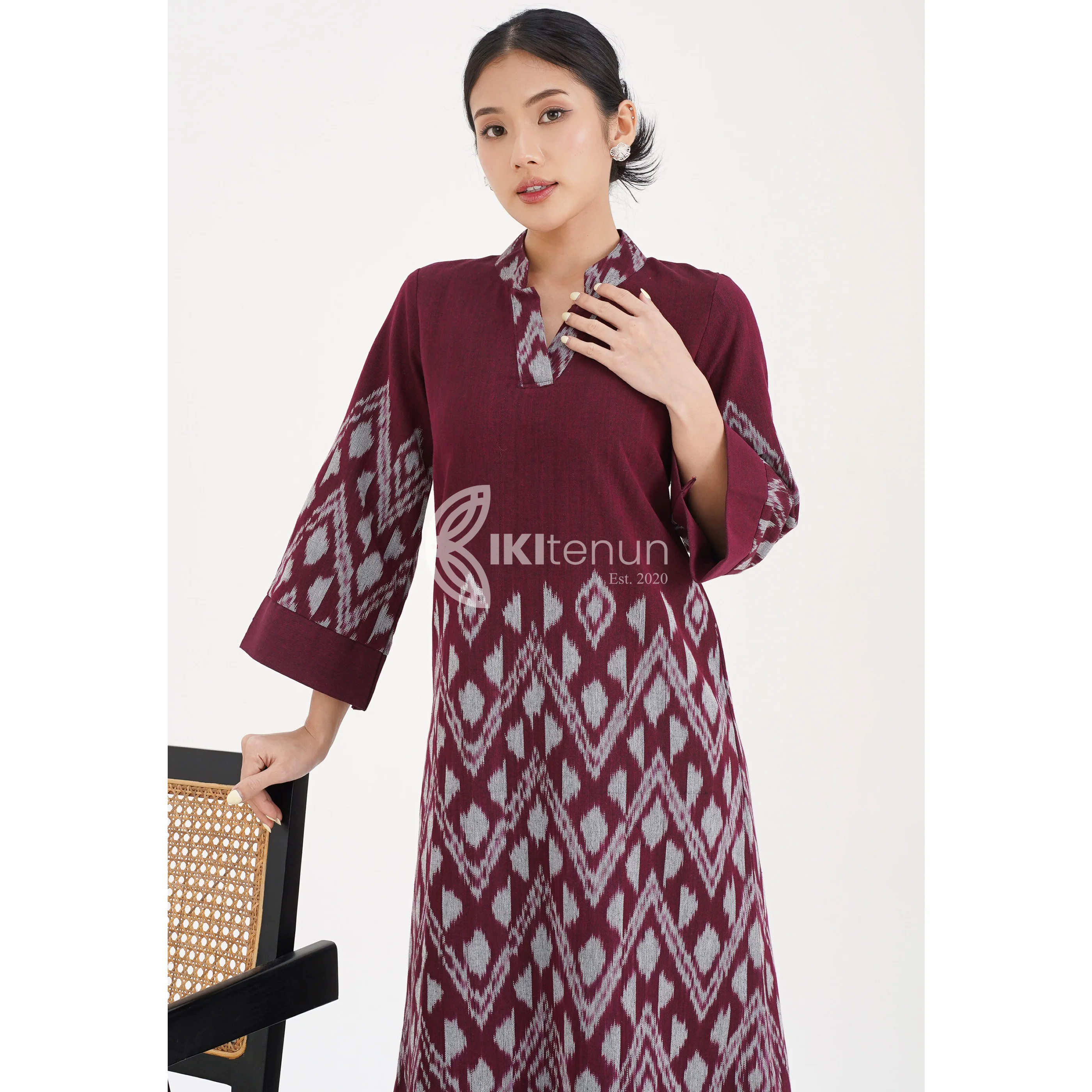 Lara Dress Burgundy - Foto 3