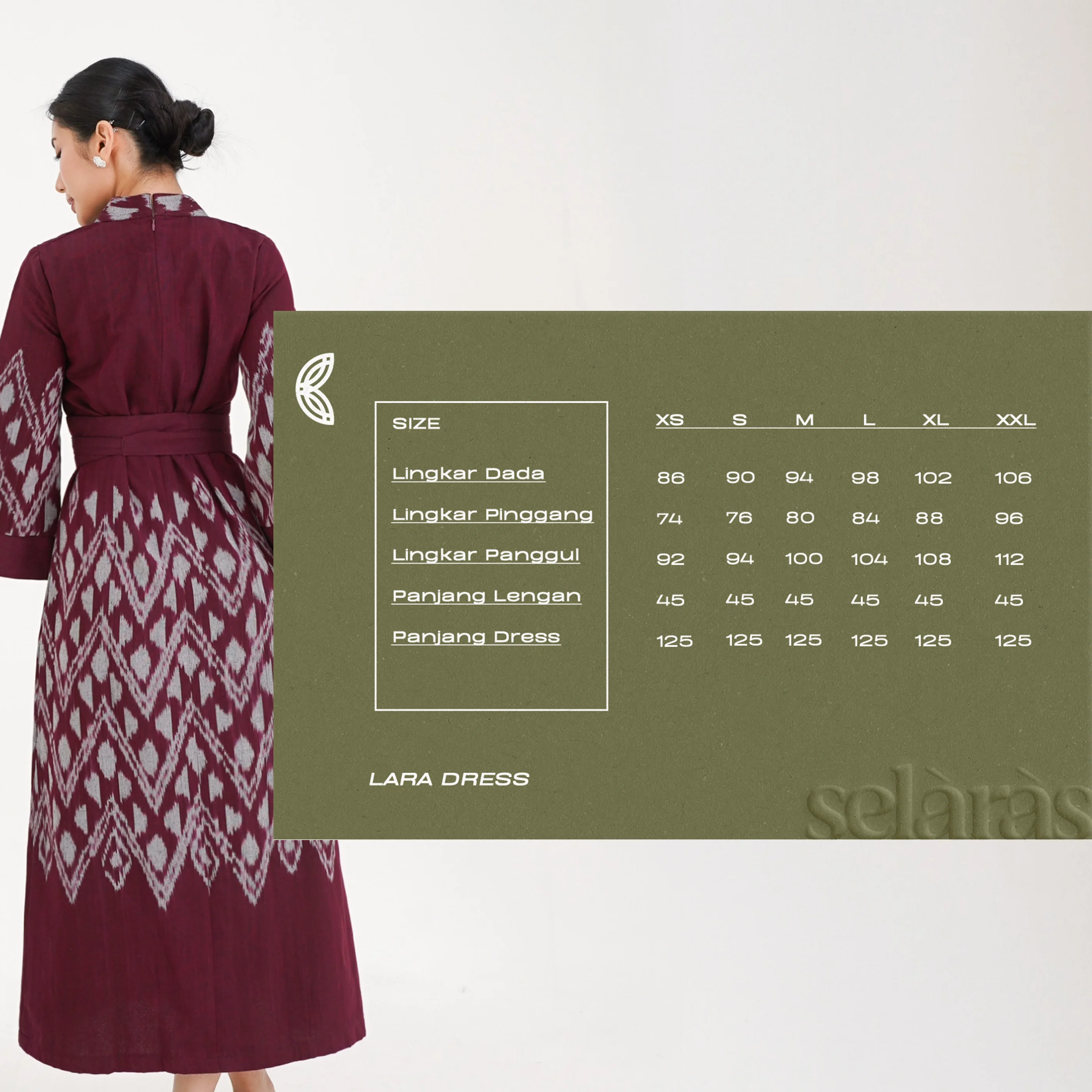 Lara Dress Burgundy - Foto 4